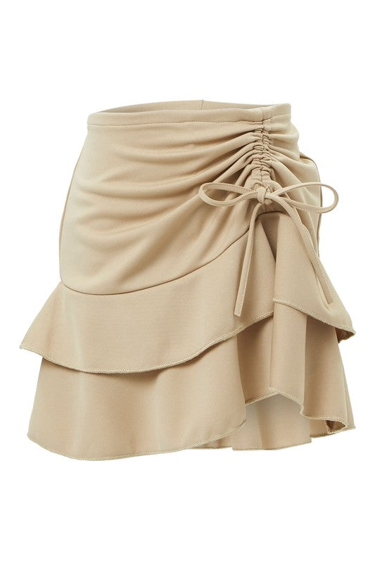 Navy Ruffle Skirt by Daniel