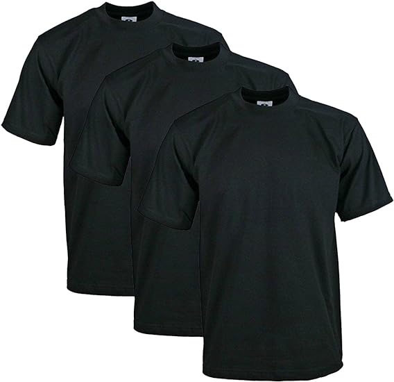 Pro Club Men's 3-Pack Heavyweight Cotton Short Sleeve Crew Neck T-Shirt