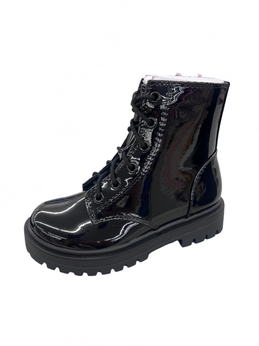 GIRL TIE UP ANKLE BOOT WITH ZIPPER FIRM-IIS