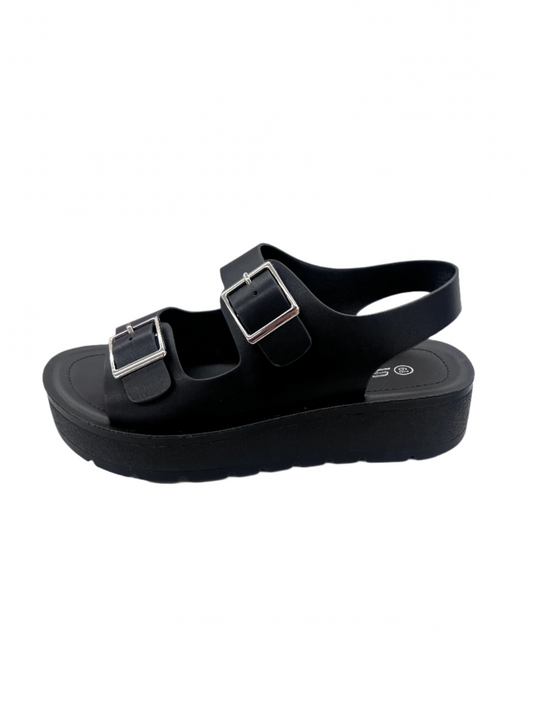 WOMENS ADJUSTABLE BUCKLE PLATFORM SANDAL TANGY S